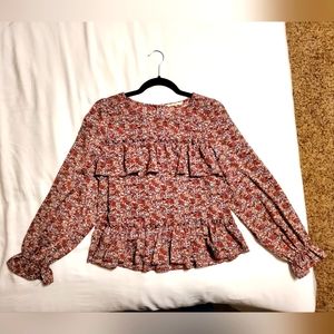 Bohme Floral Cropped Blouse size Small